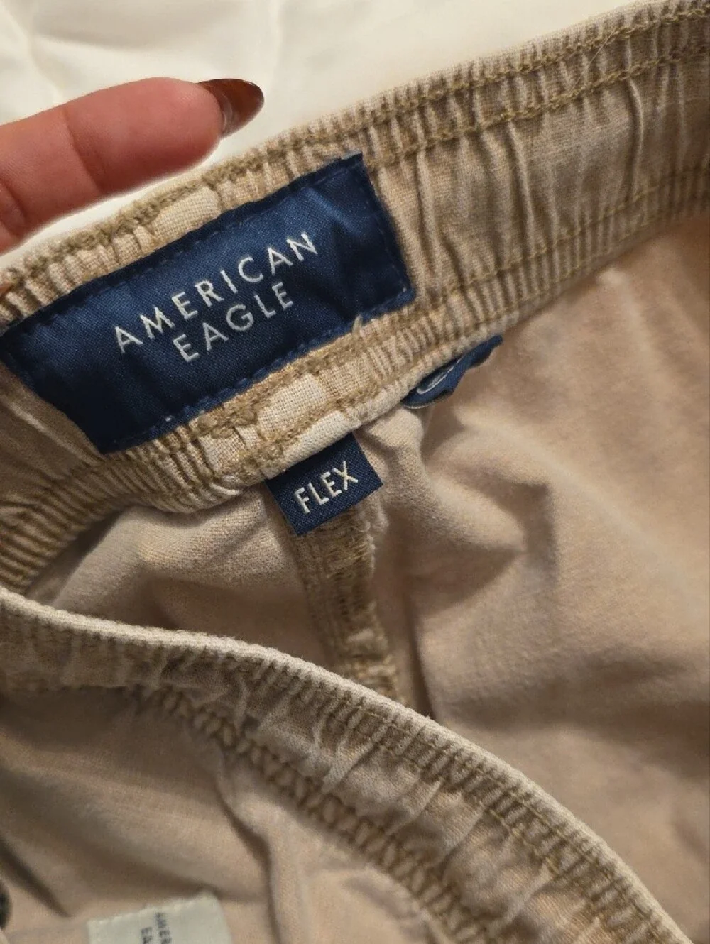 American Eagle Outfitters Men's Tan Drawstring Athletic Shorts